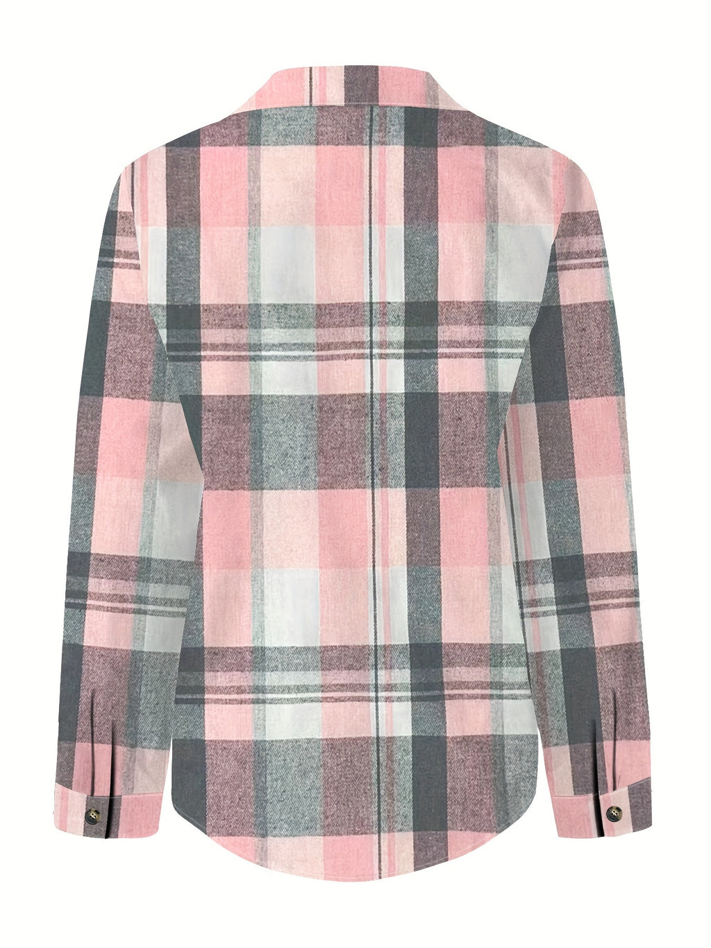 European and American New Casual Striped Plaid Shirt, Versatile Commuting Top - Mixed Color