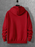 Warner Bros. DC Authorized 'THE DARK KNIGHT RISES' Shattered Bat Logo Print Superhero Casual Hooded Sweatshirt - Red