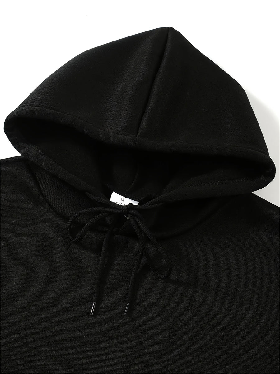 4-Pc Men'S Solid Color Casual Hooded Sweatshirt, Drawstring Hoodie, Spring/Autumn Fashion Sporty Long Sleeve Pullover, Outdoor Activities And Daily Casual Wear - 4pcs-Black+navy blue+Army Green+coffee