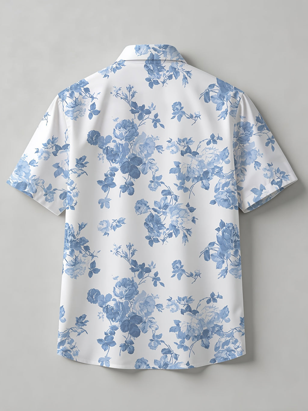 Men's Summer Short-Sleeve Shirt, Hawaiian Style, Unisex Digital Print with All-Over Floral Design, Youthful Beach Casual Style, Men's Top - Mixed colors
