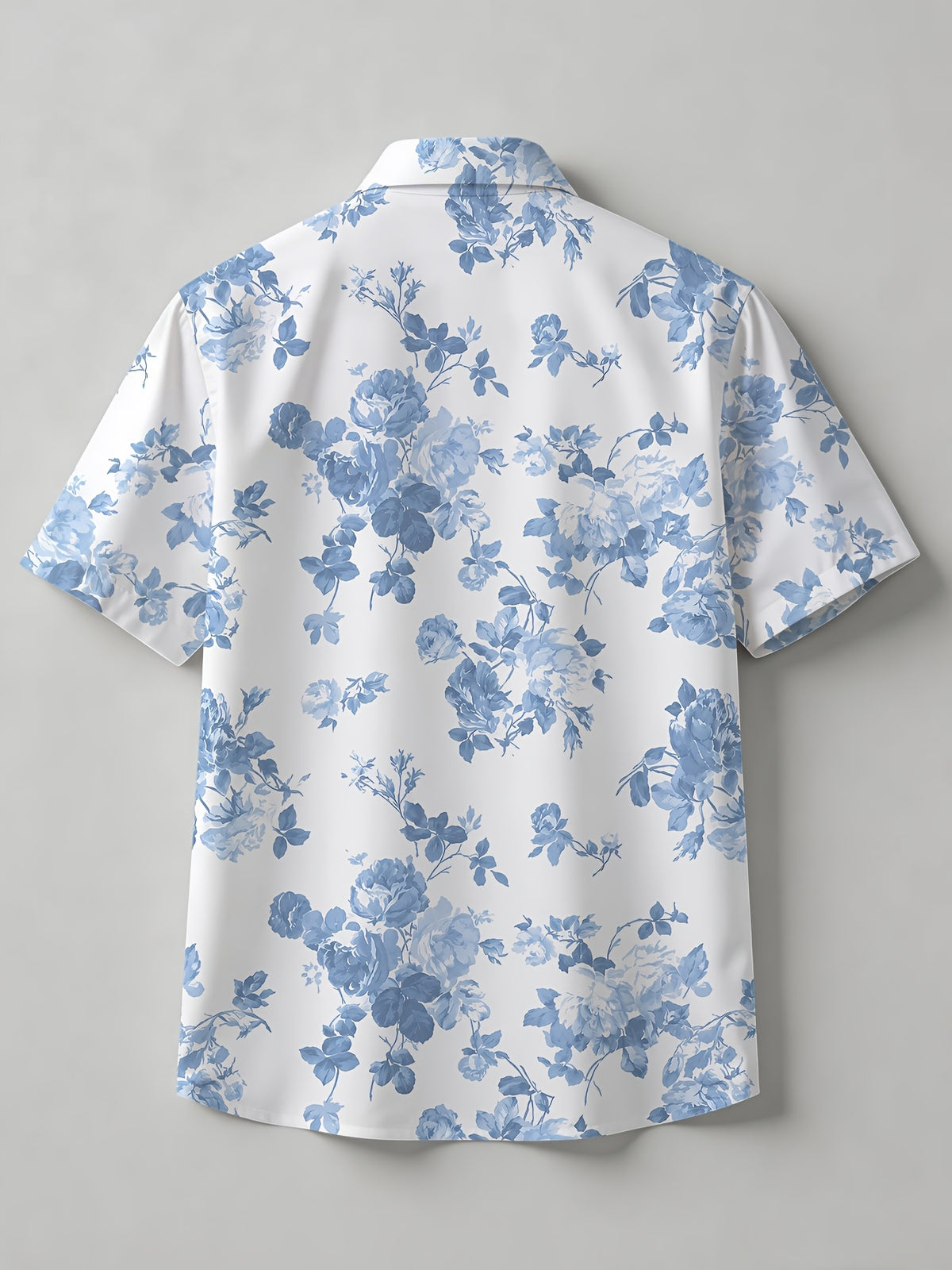 Men's Summer Short-Sleeve Shirt, Hawaiian Style, Unisex Digital Print with All-Over Floral Design, Youthful Beach Casual Style, Men's Top - Mixed colors