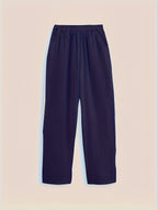 Women'S Spring And Summer Fashion Casual Solid-Color Trousers, Suitable for Beaches, Walking, And Parties - Navy Color