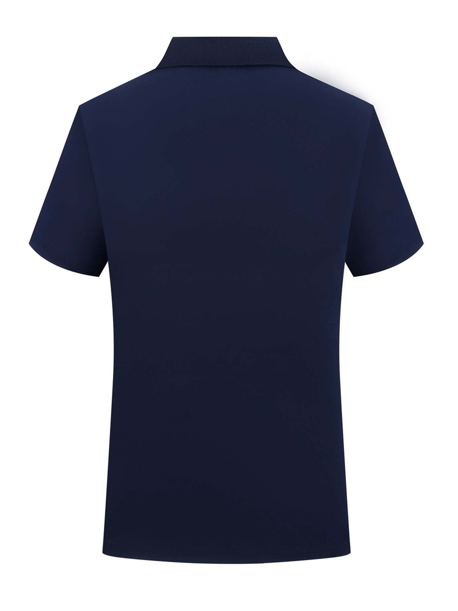 PARIS Pattern Print - Premium Men'S Classic Fashion Sport Casual Solid Color Short Sleeve Polo Shirt, Stylish And Breathable, Quick-Dry And Moisture-Wicking, Soft And Skin-Friendly, Multifunctional Polo Shirt Designed for Men - Navy Color