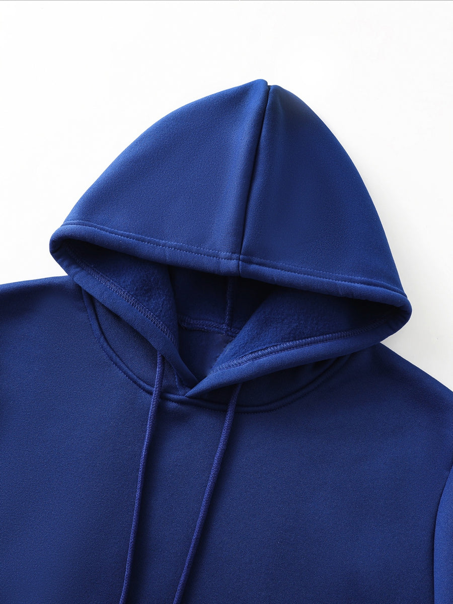 Men's Casual Versatile Hooded Sweatshirt with Fashion Glasses Chimpanzee "CHILL BRO" Fun Double-Sided Graphic Print - Front Kangaroo Pocket, Machine Washable, High-Quality Fabric Suitable for Casual and Sportswear, Daily Comfort - Casual Long-Sleeve - Blue