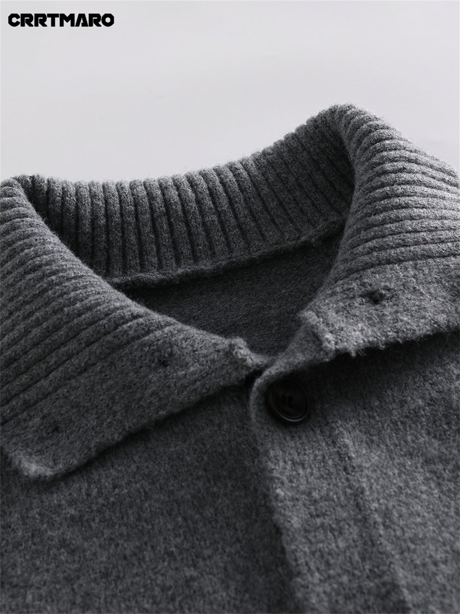 Men'S Pullover Sweater, Warm Long Sleeve Casual Top for Fall And Winter - Dark Gray