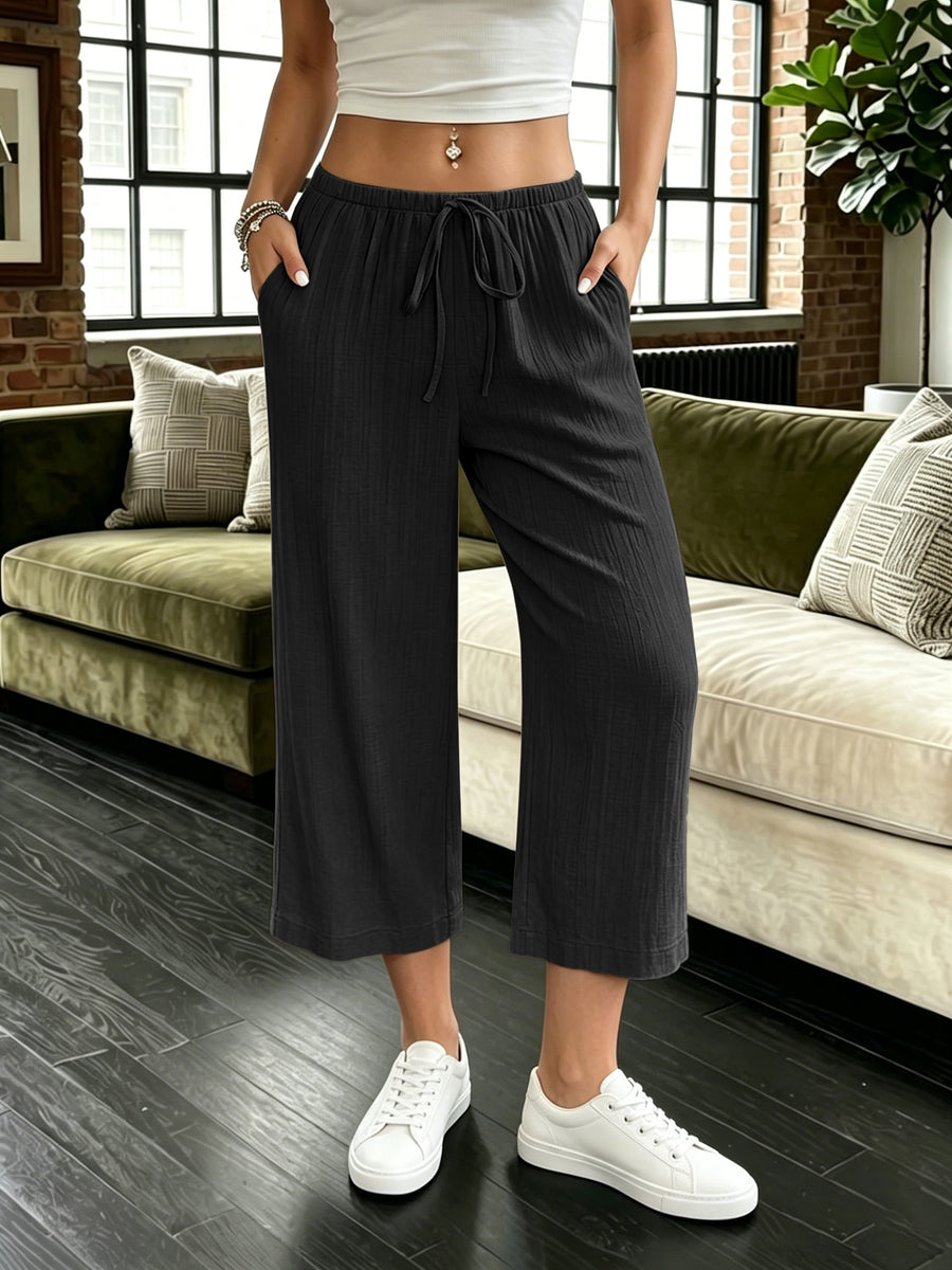 1pc Women'S Western Capri Leggings, Women'S Casual Quick-Dry Compression Pants, Outerwear Capri Leggings Base Layer - Black