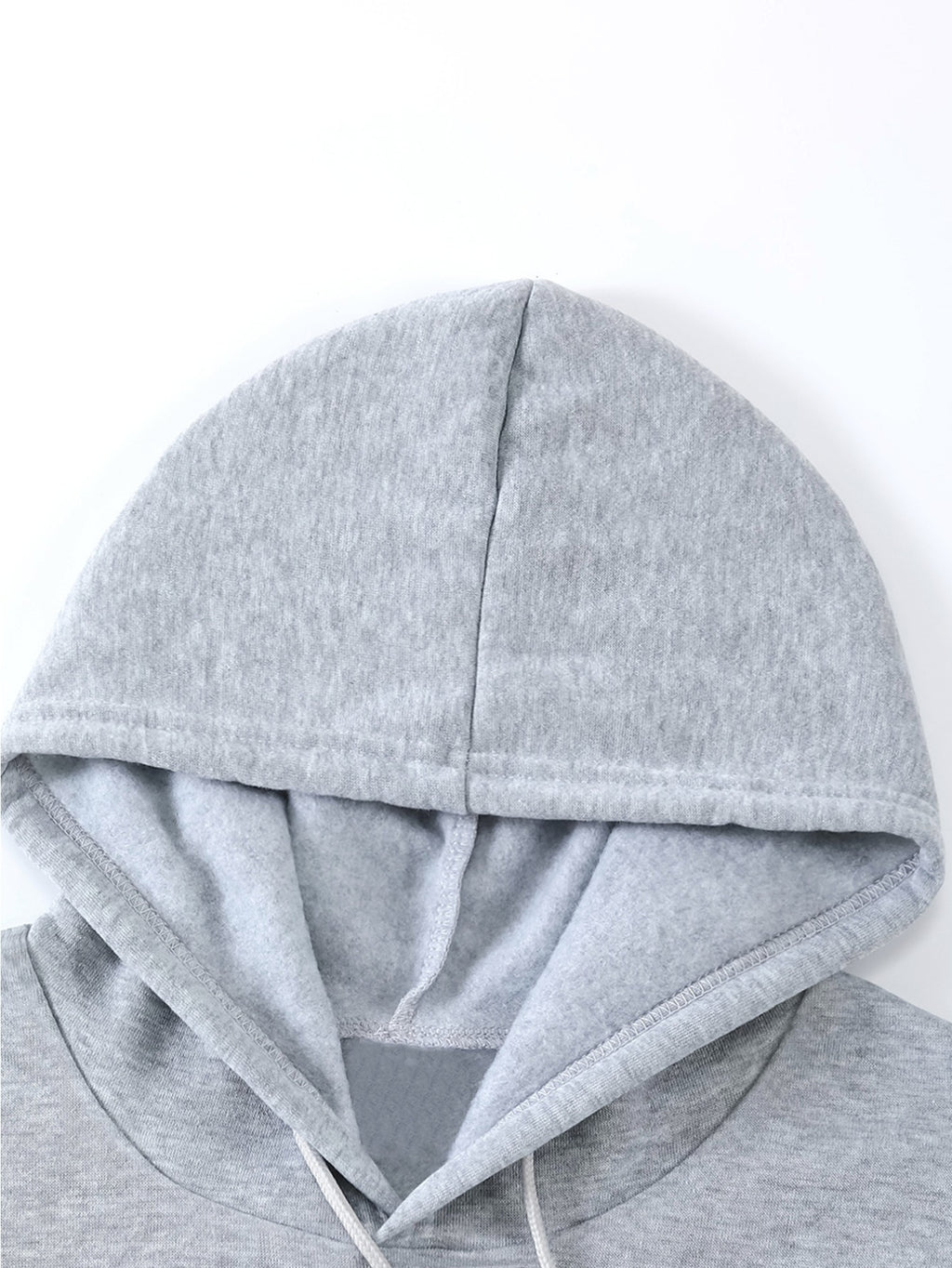 2025 New Women's American Fashion Casual Norwegian Outdoor Letter Print Hoodie with Kangaroo Pocket and Drawstring, 100% Polyester Fabric, Machine Washable, All-Season Y Sweatshirt - Light Grey