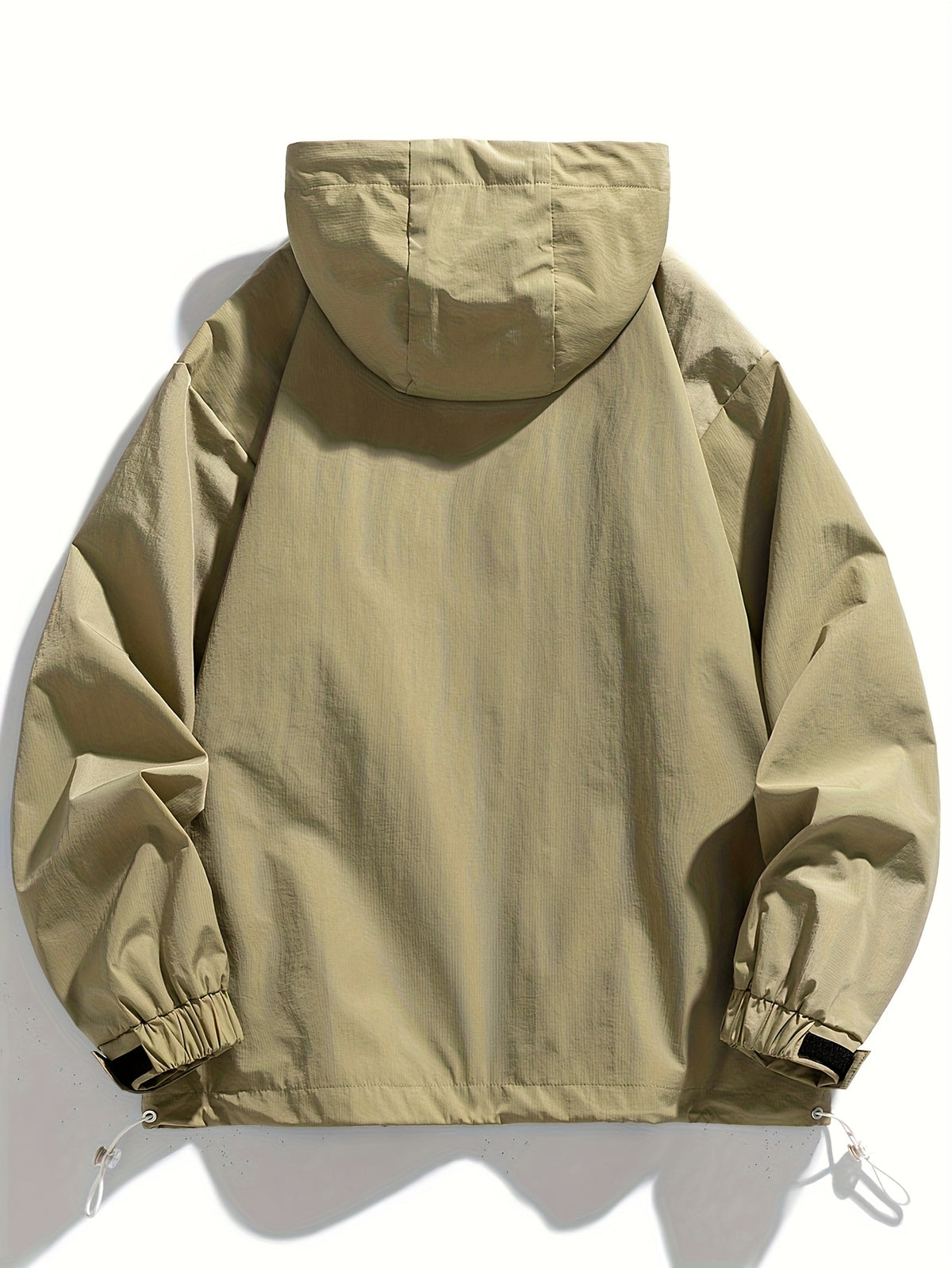 Men's Loose Fashion Sport American Pullover Hooded Drawstring Jacket - fern green