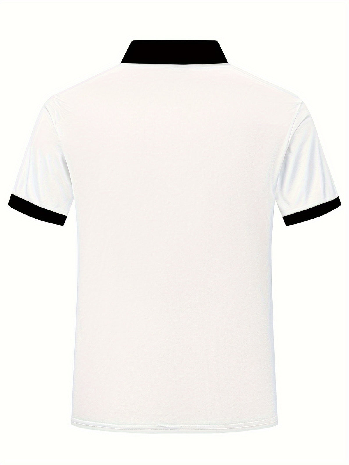 Men'S Casual Polo Collar Button-Short Sleeve Easy Polo Shirt Men'S Summer Comfortable Top - White