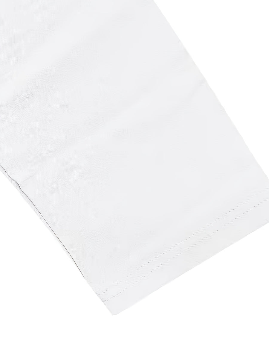 Lightweight Linen Hooded Henley Shirt with Contrast-color Drawstring and Textured Fabric, a Loose-fitting Long-sleeve Top for Daily Commutes and Seaside Outings - White