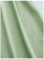 Elegant Exquisite Women'S Mint Green V-Neck Ruffle Short Sleeve Dress Waist Cinched A-Line Flared Maxi Dress Fashion Temperament Piece for Beach Vacation Wedding Party - Green