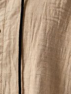 Men'S Solid Color Hooded Long Sleeve Shirt, Summer Breathable Casual Linen Top, Lightweight Loose Trendy Jacket - Khaki