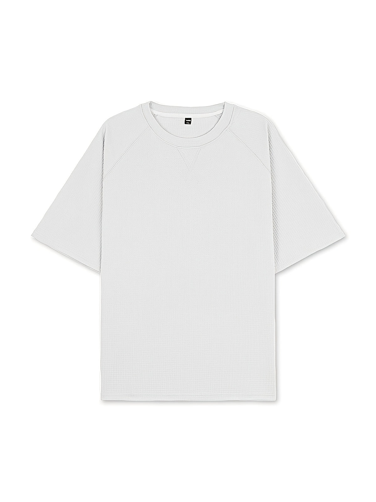 Men'S 2-pc Premium Textured T-Shirts, Casual Short Sleeve Waffle Knit And Jacquard Crew Neck Tees, Lightweight Solid Athletic Summer Tops, Breathable Workout Everyday Fashion Shirts for Men - White+black