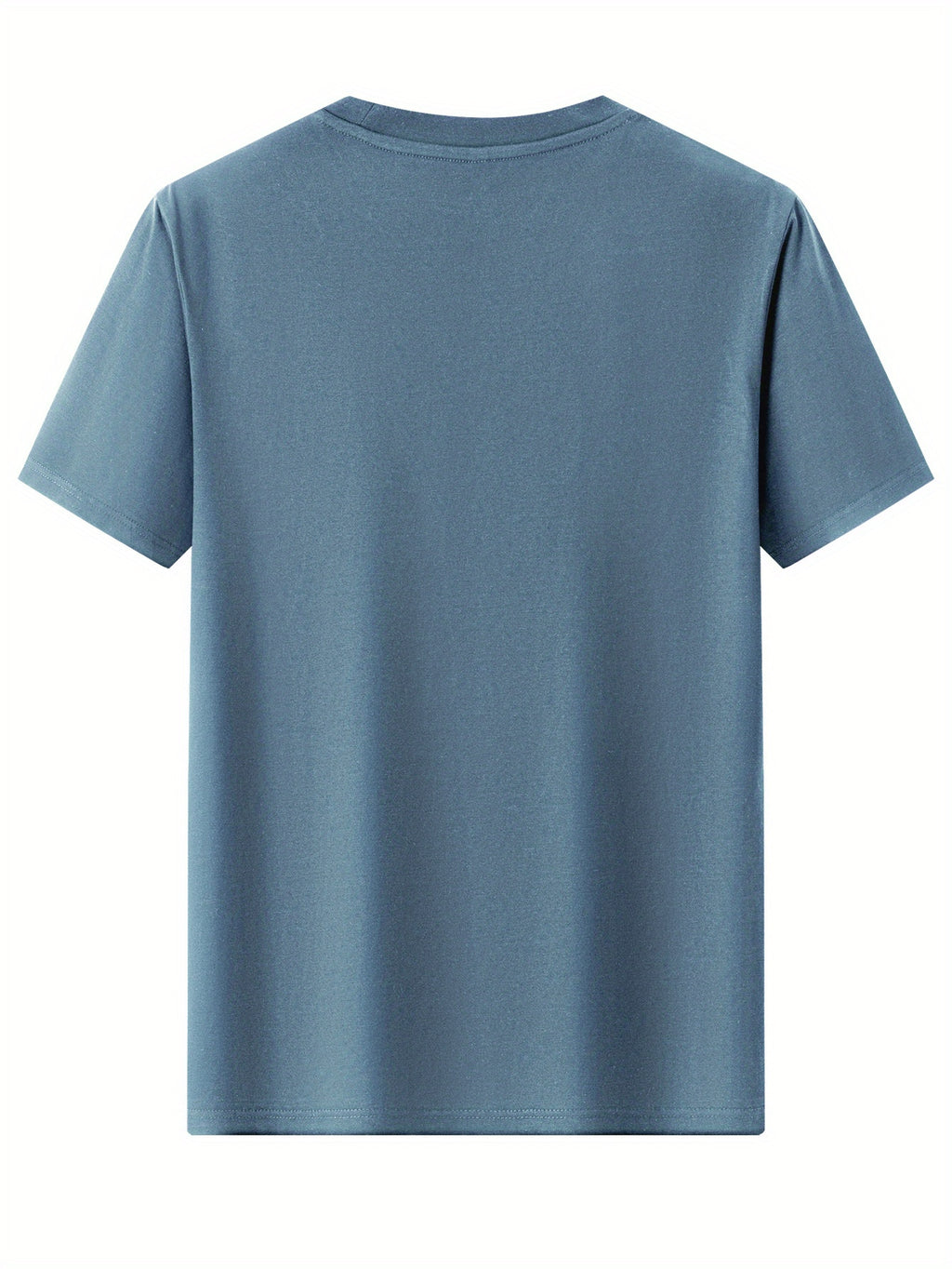 100%  Men's T-Shirt, Summer Lightweight Breathable Sweat Absorbent for Outdoor and Home Wear - Peacock Blue