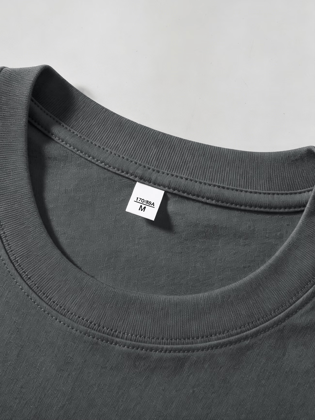 Fun English Front and Back Print, Summer Men's Pure Cotton Crew Neck Casual T-Shirt, Men's Fashion Short Sleeve, Men's Trendy Top, Loose Half-Sleeve, Comfortable, Daily, Commuting, Vacation, Premium, Couple's Style, Student Budget, Holiday - Dark Gray
