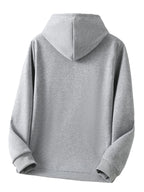 Men's Fashionable Trendy Hooded Casual Sweatshirt, -Lined for Autumn/Winter, American Style for Christmas and Halloween Outings - Grey
