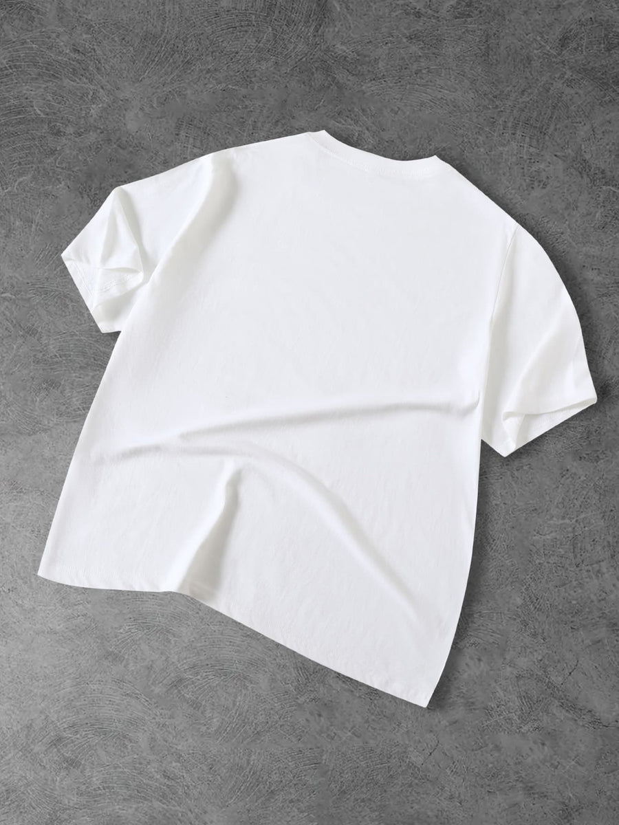 Warner Bros Official Superman Logo Print Crew Neck T-Shirt for Men, 100% Pure, Casual, Comfortable, Versatile, Loose Fit, Summer Short Sleeve T-Shirt, Suitable for Outdoor Wear, Gym, Office, and Daily Fashion, A Men's Wardrobe Essential, Unisex - White