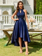 Elegant And Fashionable Dress, Women'S Long Dress, Party Dress, Women'S Evening Gown, Host Performance Dress, Bridesmaid Dress, Prom Evening Gown, Concert Performance Dress, Award Ceremony Dress, Fashion Boutique Dress - Royal Blue