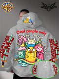 Warner Official Men'S Hoodie, Colorful Water Play Fun Anime Printed Design for All, Machine Washable, Warm And Casual for Autumn And Winter, Daily Drawstring Hoodie, Multi-Functional Sports And Leisure Loose Fit - Light Grey