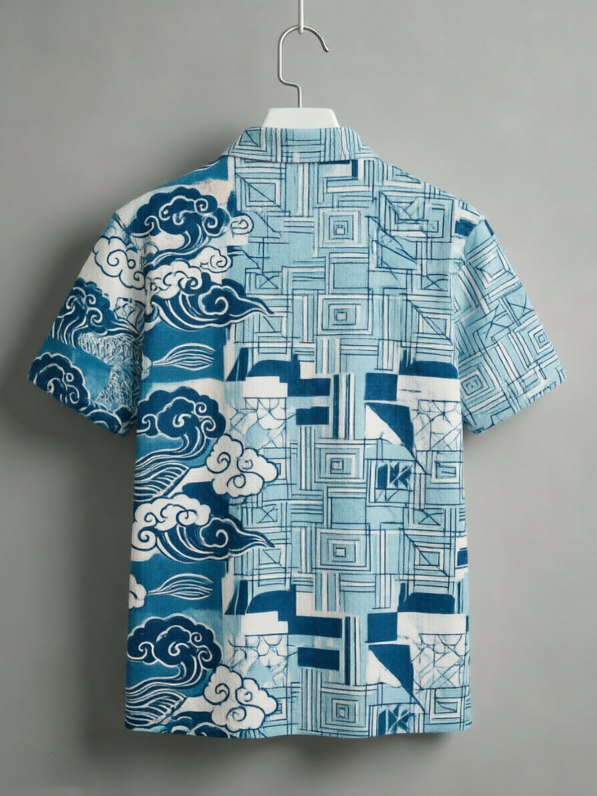 Digital Print - New Short Sleeve Polo Collar Men'S Digital Print All-Over Design Cool Summer Men'S Top [Print Design-Not Textured] - Mixed Color C