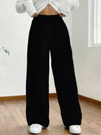 Women'S Elegant Micro-Elastic Pocket Trousers - Formal And Casual Pants, Suitable for Office And Daily Wear in All Seasons, Easy And Elegant Pants, Versatile Wardrobe Essential, Slim Fit, Smooth Fabric, Fashionable Bottoms - Black