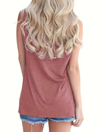 Women'S Casual Tank Top - Pink