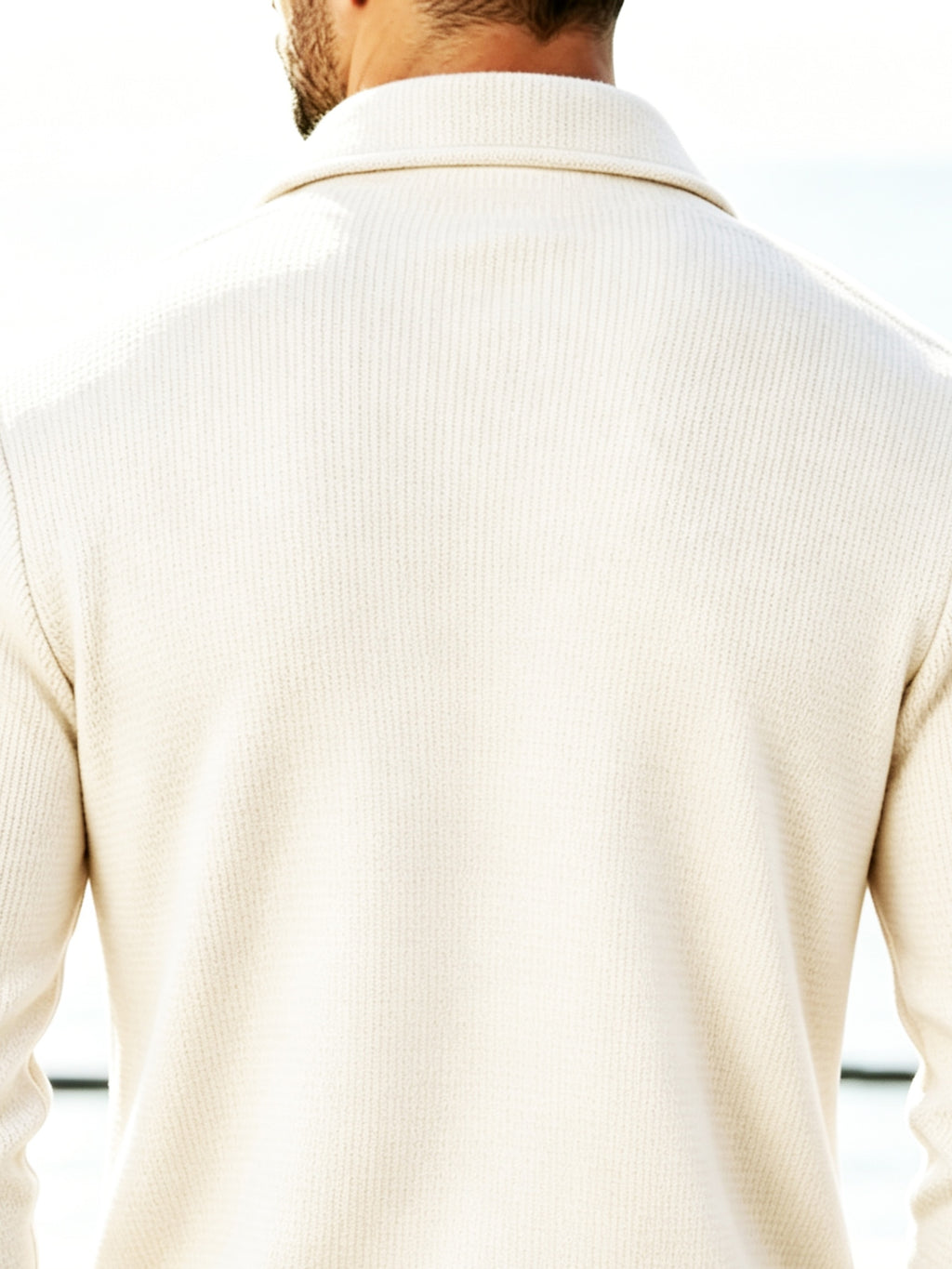 Men'S Spring Autumn New Waffle Check Blazer Collar Cardigan Single Button Double Pocket Business Casual All-Match Long Sleeve Jacket, Knit Soft Comfortable Fashion Solid Color Outerwear Suitable for Daily Outings, Dates, Holidays, And Travel - Apricot (upgraded)