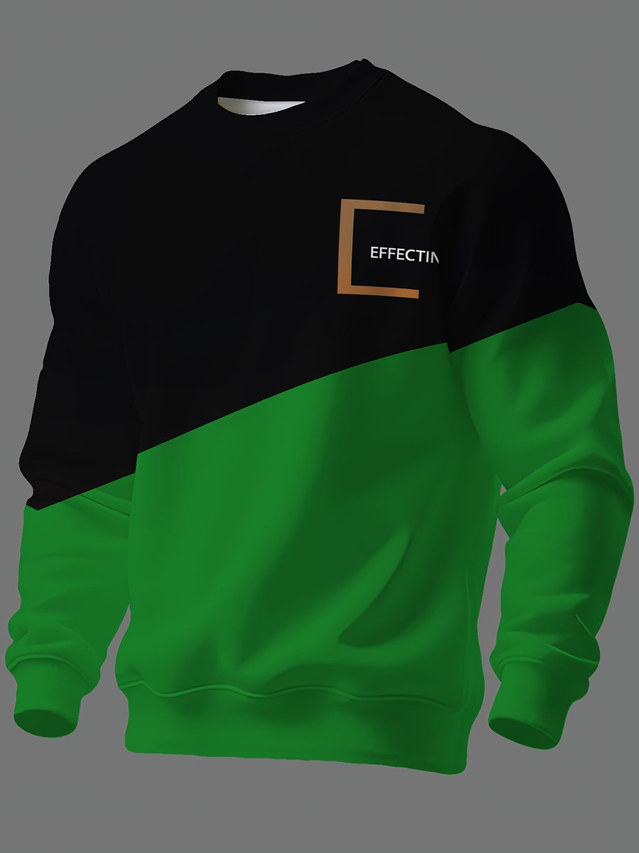 Men's Crew Neck Sweatshirt, Trendy Brand Fashion, Long Sleeve, Fall/Winter 2026, New Arrival, Premium Crew Neck Sweatshirt - Mixed Color 4