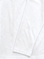 Men's Long-Sleeve Base Layer T-Shirt, Solid Color Henley Pullover - White