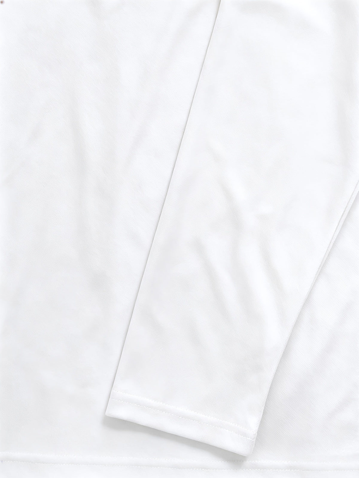 Men's Long-Sleeve Base Layer T-Shirt, Solid Color Henley Pullover - White