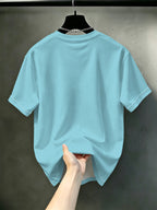 Men' Heavyweight Oversized T-Shirt - Vintage American Streetwear Short Sleeve Round Neck Tee, Loose Fit Breathable Base Layer Suitable for Daily Commuting, Outfits & Layering, Machine Washable Casual Wardrobe Essential - Mixed Color 3