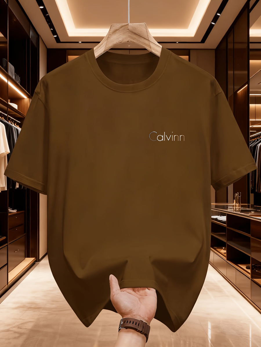 Men'S heavy-weight T-shirt - 【Brown】