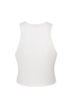 2026 Women's Y2K New Fashion Round Neck Sleeveless Tank Top - Trendy Layering for All Seasons Street Style - Unique Geometric Print Pattern - Vintage Lightweight Black White Brown Blue Pink Popular Cute Loose Comfortable Multi-Color Options - White