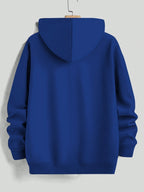 Men'S Yellow Hoodie with "And We'll Love You" Print - Cozy Fleece-Lined Pullover with Kangaroo Pocket, Casual Drawstring Hooded Sweatshirt for Spring & Fall, Comfortable Clothing | Relaxed Fit Hoodie | Fleece Lined Hoodie - Blue
