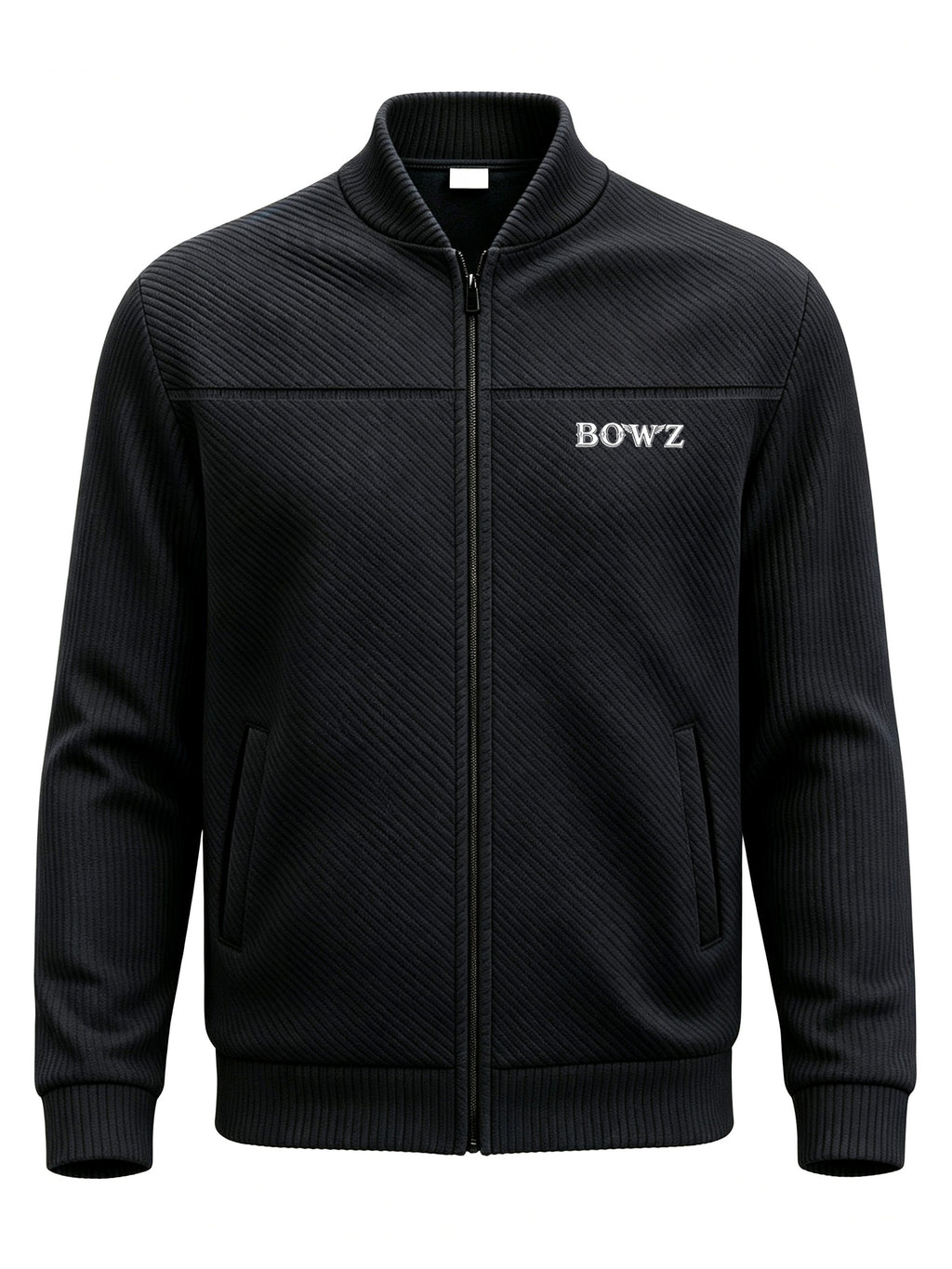 Men's New Spring/Autumn Baseball Collar Jacket, Fashionable Business Casual Outerwear, Versatile Long-Sleeve Jacket, Suitable for Office Workers and White-Collar Men for Casual Outings and Daily Commutes, Comfortable and Stylish Solid Color Jacket - Black