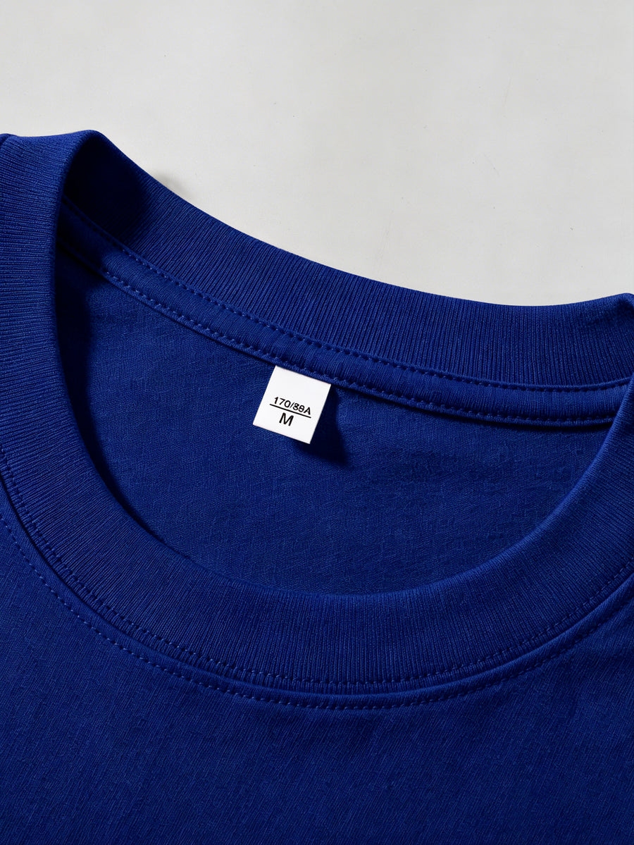 100%, DC Superman Logo Classic Running Men'S Print for Spring, Summer, Autumn, Men'S And Women'S Short Sleeved T-Shirt, Round Neck Comfortable Top, Soft And Comfortable Fabric, Perfect for Home, Sports, Outdoor, Casual - Royal Blue