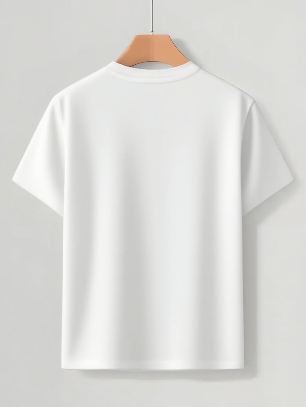 Men's Black and Red Gradient Geometric Pattern Print T-shirt, Summer Crew Neck Short Sleeve - White
