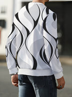 Men's Crew Neck Sweatshirt, Versatile Sporty Casual Sweatshirt for Autumn and Winter - Mixed colors