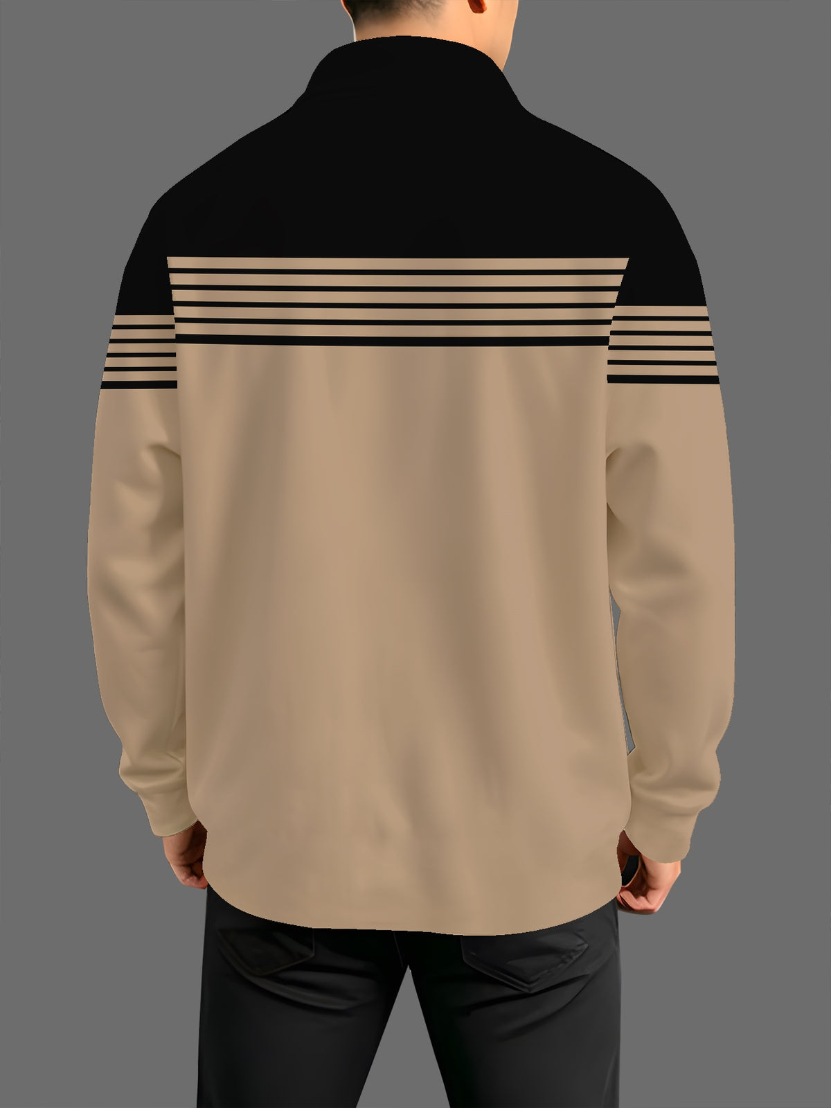 Men's Fashion Half-Zip Sweatshirt, Casual Novelty Men's Sweatshirt, Essential Choice for Home and Leisure - Mixed colors