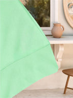 Fashionable And Elegant Long Hoodie with a Versatile Minimalist Print for Commuting - Light Green