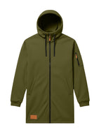 New Men's Casual Sports Sweatshirt and Hooded Long Knitted Jacket, Featuring a Multi-pocket Style. The Overall Fit Is Loose and Elegant. Fashionable Outdoor Casual Sweatshirt, Long-sleeved Cardigan, Hooded Design, Winter Clothes for Men - Olive Green