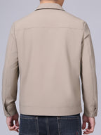Spring New Lapel Button- Men'S Jacket, Durable And Thin Business Casual Wear, Versatile Long-Sleeve Men'S Top MD12601 - Khaki