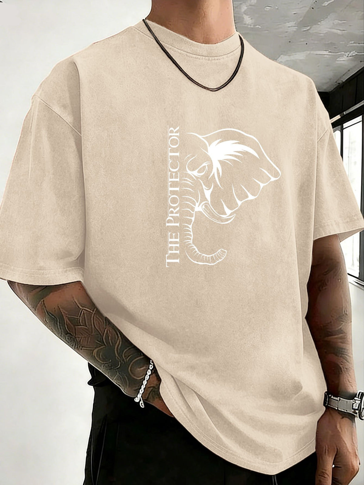 2026 Back-To-School Trendy T-Shirt Unisex, Washed Distressed Loose Fit, Double-Sided Print, Breathable And Sweat-Absorbent, Campus Outdoor Sports Loose Short Sleeve, Sweat-Resistant - Apricot