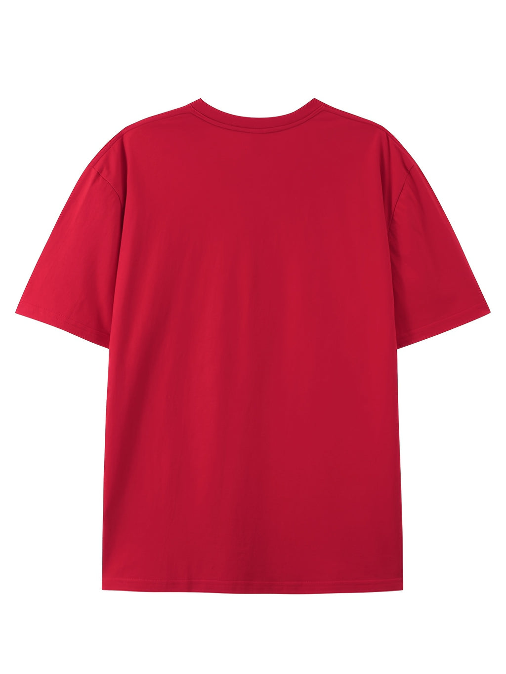 Men's Abstract Art T-Shirt - Vibrant Brushstroke Design, Soft and Breathable, Modern Crew Neck, Short Sleeve Summer Tee, Art-Inspired T-Shirt - Red