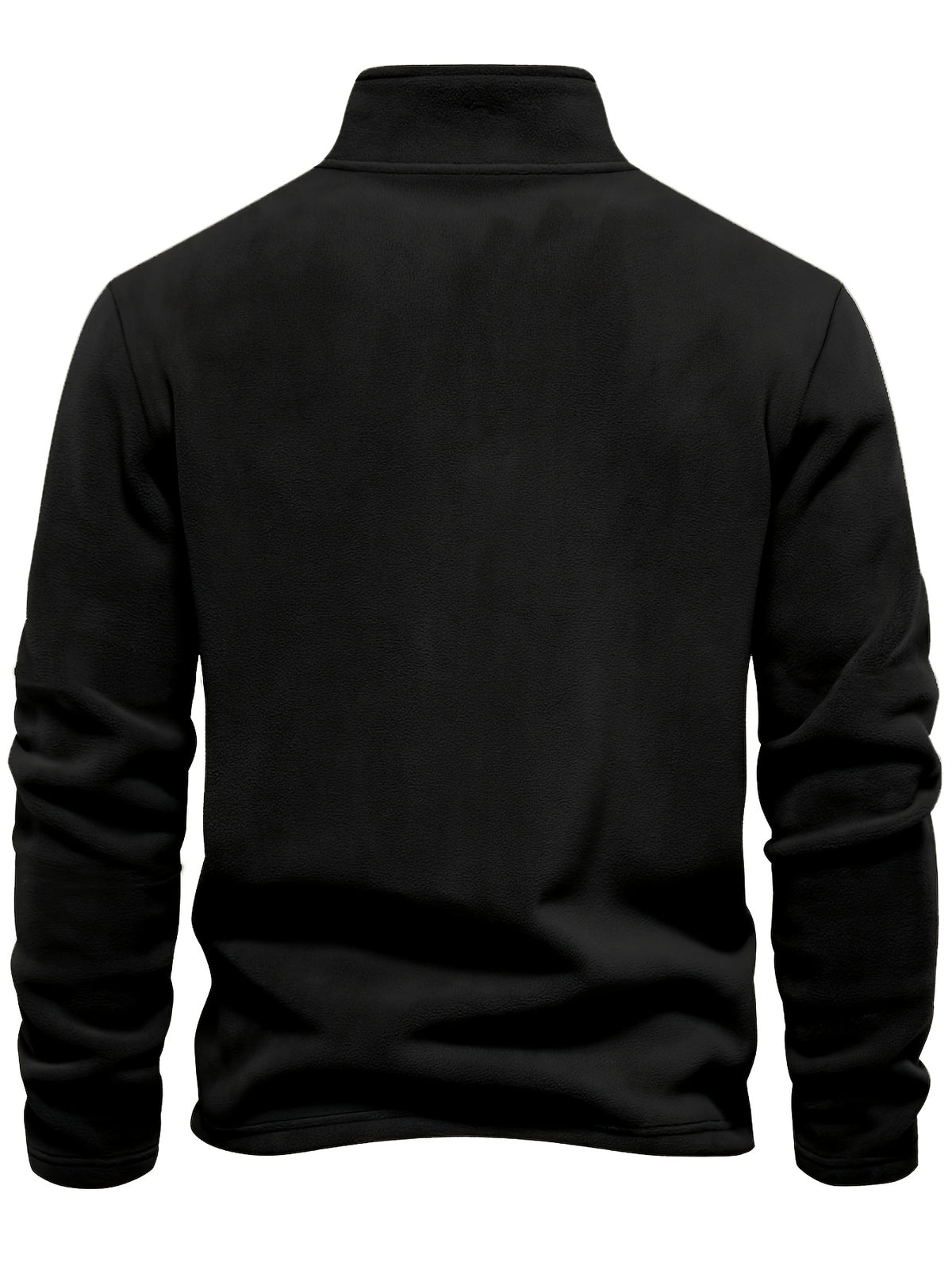 Men'S Fleece Half-Zip Sweatshirt 5pcs Set Autumn Winter Comfortable Warm Casual All-Match Style - Mint Green + Dark Green + Slate Blue + Black + Orange