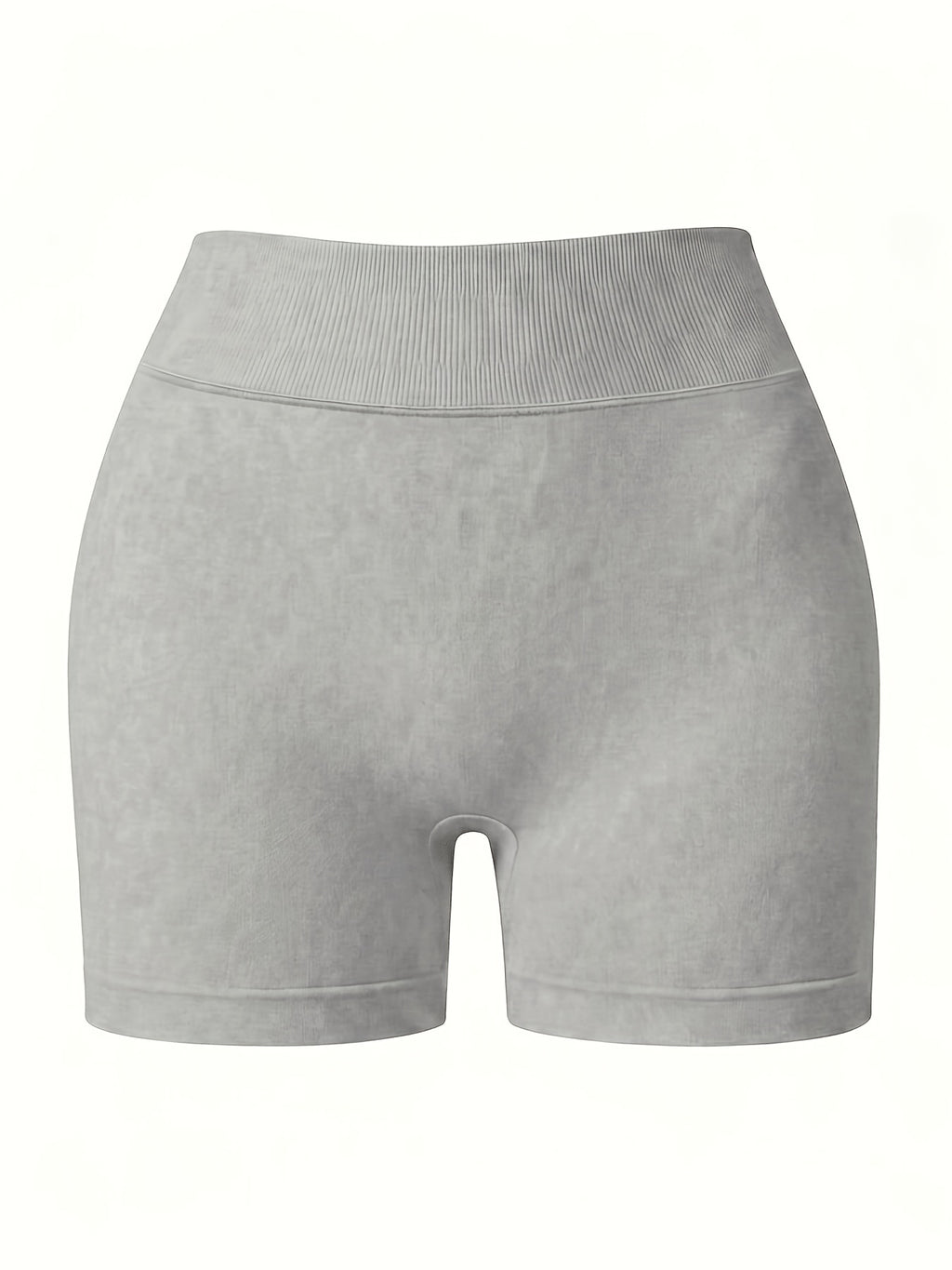 Contouring Workout Shorts, Stretchy Fitted Design, with Waist Shaping Elastic And Wrinkle Accent, Comfortable Elastic Waistband with -Lifting Wrinkles, Creating a Contouring Look, Elastic Waistband with Wrinkle Detail for -Lifting Effect - Slate Grey