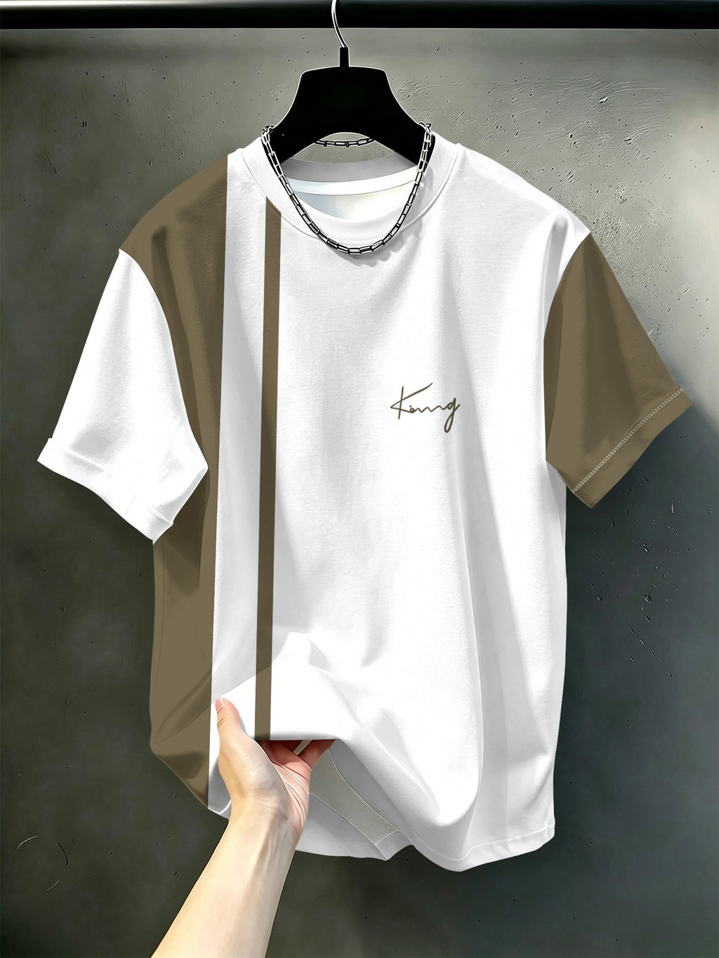 Men' Heavyweight Oversized T-Shirt - Vintage American Streetwear Short Sleeve Round Neck Tee, Loose Fit Breathable Base Layer Suitable for Daily Commuting, Outfits & Layering, Machine Washable Casual Wardrobe Essential - Mixed Color 2