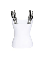 Spring and summer Women's new vest, sexy and elegant, versatile halter top, trendy and versatile letter print vest, a must-have gift for shopping festivals and Christmas parties - White