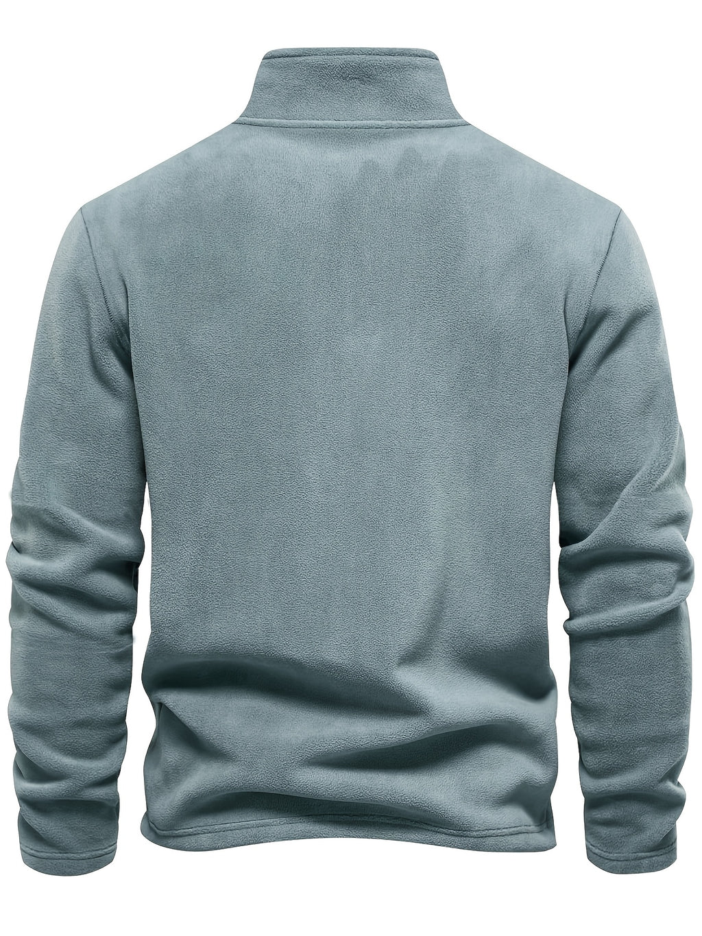 Men'S Winter Base Layer Outer Wear Comfortable Fleece Warm Stand-Up Collar Long Sleeve Sweatshirt 5pcs Set - Gray-blue + gray-blue + gray-blue + gray-blue + gray-blue