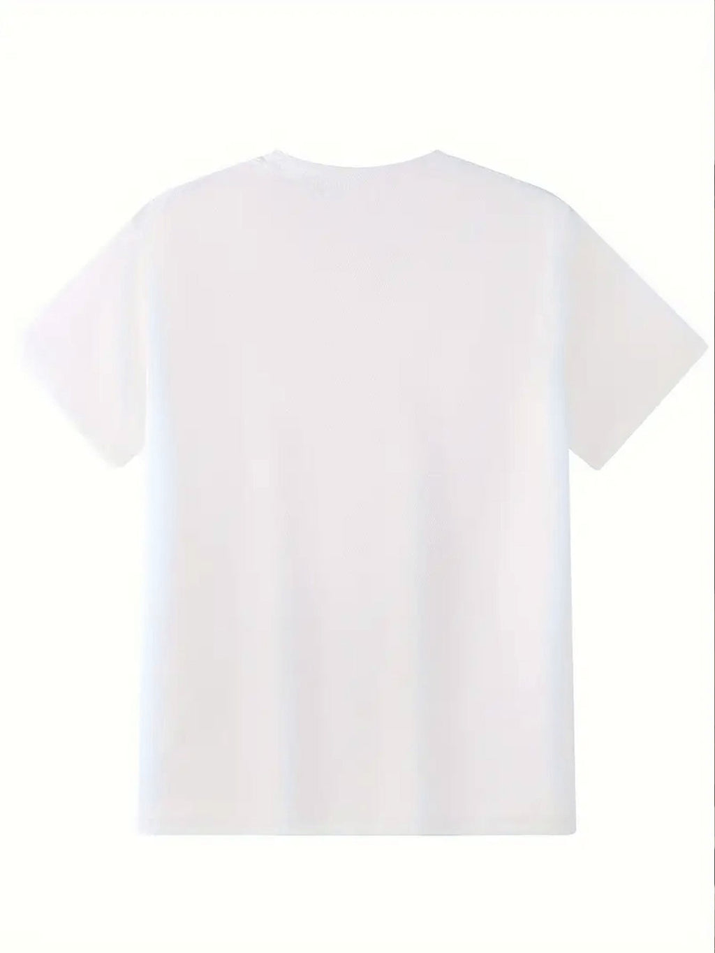 Men'S T-Shirt Short Sleeve, Coconut Letter Print, Easy Casual Style, Summer Vacation Daily Wear, Comfortable And Breathable Top - White